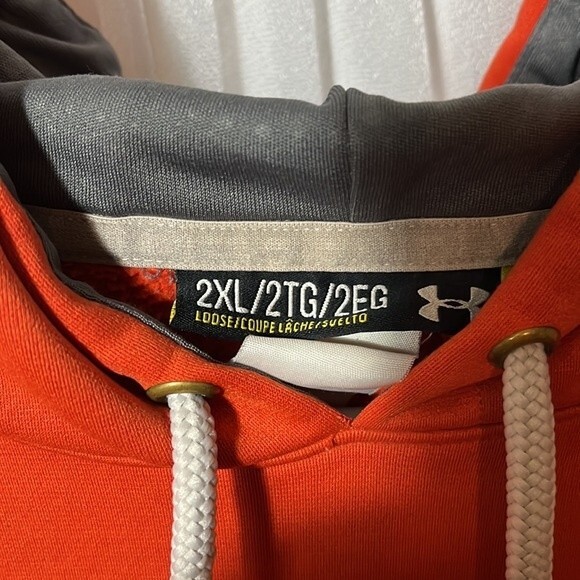Under Armor hoodie orange sz 2XL - Picture 2 of 3